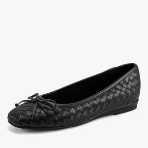 Serra Black Woven Flats